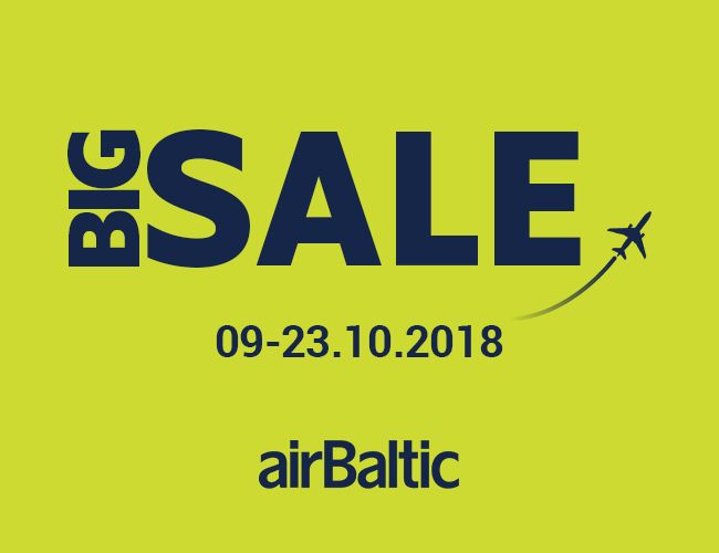 airBaltic: Big Sale kuni 23.10