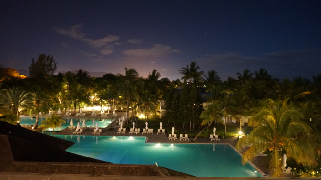 Mauritius kuurort õhtutuledes