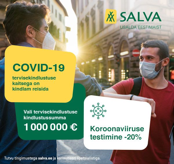 Salva reisikindlustusega koroonatest -20%!